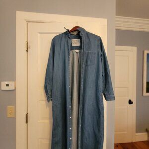 Frank & Eileen Rory Maxi Denim Shirt Dress Large